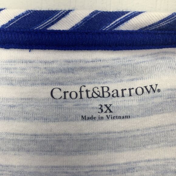 Croft Barrow Womens 3X Tunic Top 3/4 Roll Tab Sleeve Summer Beach Stretch - Picture 3 of 6